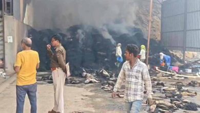 राइस मिल में भीषण आग, लाखों का धान और हजारों खाली बारदाने जलकर राख 7 2 556