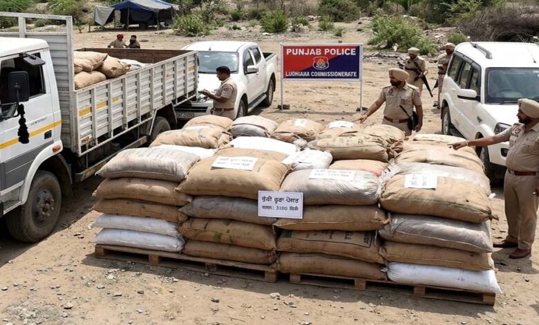 लुधियाना में ट्रक से 3100 किलो चूरा पोस्त की बड़ी खेप पकड़ी, 3 लग्जरी गाड़ियां भी जब्त, आरोपी फरार 1 28A 91