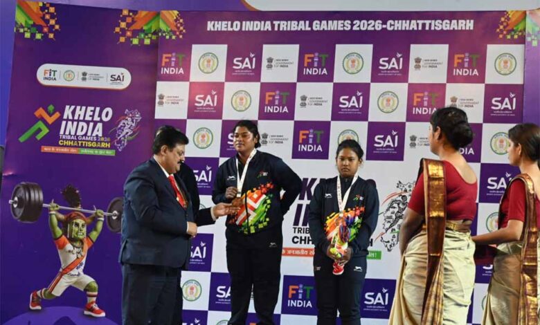 खेलो इंडिया ट्राइबल गेम्स 2026: निकिता ने रचा इतिहास, भारोत्तोलन में कुल 160 किलोग्राम उठाकर छत्तीसगढ़ को दिलाया पहला स्वर्ण 1 Khelo 01 1