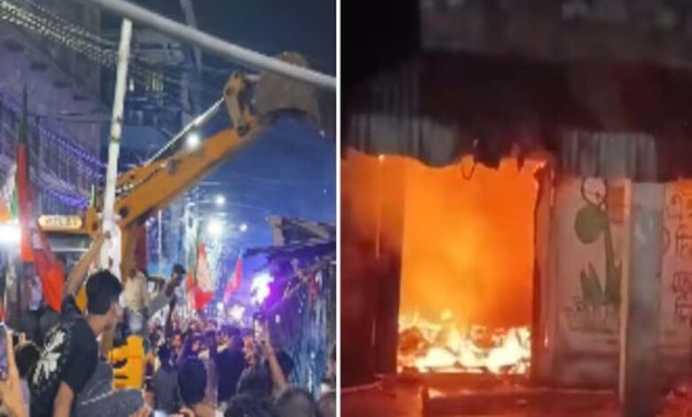 बंगाल में तनाव: भीड़ ने तोड़ी लेनिन की मूर्ति, कांग्रेस ने TMC दफ्तर पर किया कब्जा 1 6A 35