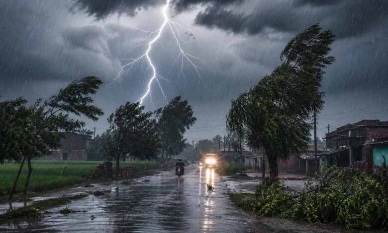 यूपी में 5 दिन तक बारिश, आंधी और बिजली गिरने की चेतावनी जारी 1 bARISH 01