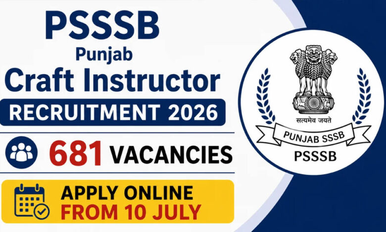 Punjab Recruitment 2026: क्राफ्ट इंस्ट्रक्टर के 681 पदों पर भर्ती, आज से शुरू ऑनलाइन आवेदन 1 10A 48