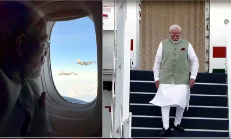 PM मोदी इंडोनेशिया पहुंचे, फाइटर जेट्स की एस्कॉर्ट के साथ हुआ भव्य स्वागत 1 6A 228