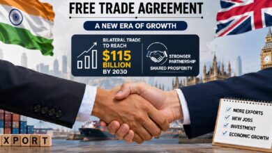 Trade Deal: ब्रिटेन डील से 2030 तक 115 अरब डॉलर व्यापार, लाखों नौकरियां 7 Trade Deal: ब्रिटेन डील से 2030 तक 115 अरब डॉलर व्यापार, लाखों नौकरियां