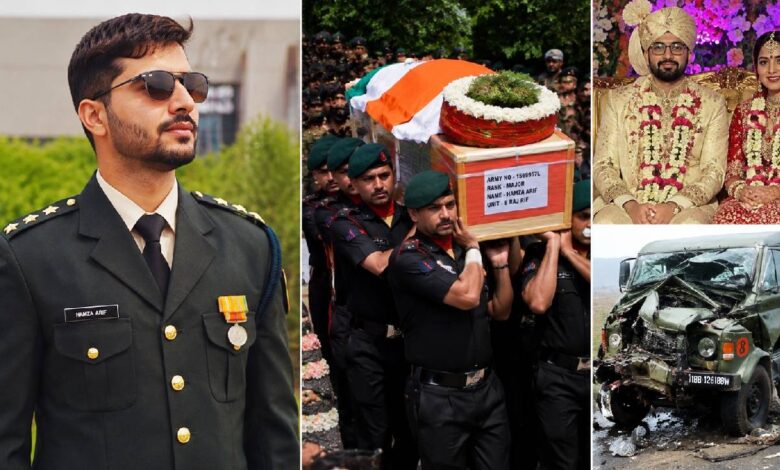 Nation Salutes: एक महीने पहले दूल्हा, अब तिरंगे में लौटे शहीद मेजर हमजा आरिफ