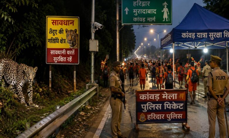 कांवड़ यात्रा के बीच बड़ा अलर्ट! जिस रास्ते से गुजरेंगे श्रद्धालु, वहीं तेंदुए की दहशत, प्रशासन ने बढ़ाई सुरक्षा